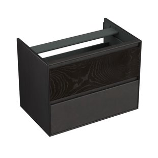 Onderkast Forzalaqua Reno 2.0 80x51x60 Cm 2 Lades Softclose Eiken Black Oiled