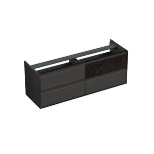 Onderkast Forzalaqua Reno 2.0 160x51x60 Cm 4 Lades Softclose Eiken Black Oiled