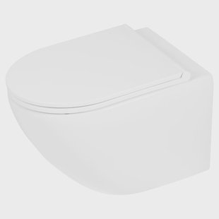 Wandtoilet Differnz Met PK Uitgang Rimless Inclusief Toiletbril Mat Wit