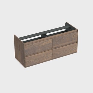 Onderkast Forzalaqua Reno 140x51x60 Cm 4 Lades Softclose Eiken Havanna