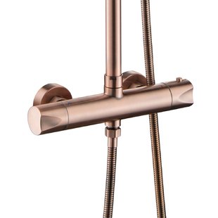 BWS | Colorato | Regendouche 20cm met handdouche | Geborsteld Koper BWS | Colorato | Regendouche 20cm met handdouche | Geborsteld Koper