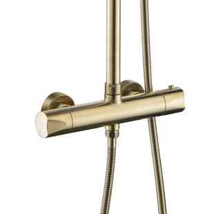 BWS | Colorato | Regendouche 20cm met handdouche | Geborsteld Goud