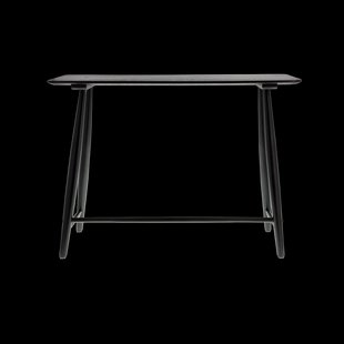 Bast houten bureau zwart - 100 x 44,5 cm