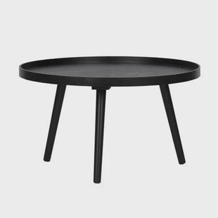 WOOOD Mesa Bijzettafel H 34 x Ø 60 cm - Zwart