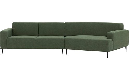 Goossens Excellent Hoekbank Prato groen, stof, 2,5-zits, modern design