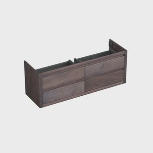 Onderkast Forzalaqua Gela 160x51x60 Cm 4 Softclose Lades Eiken Charcoal