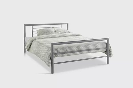 Bed Patrick Grijs 140x200cm