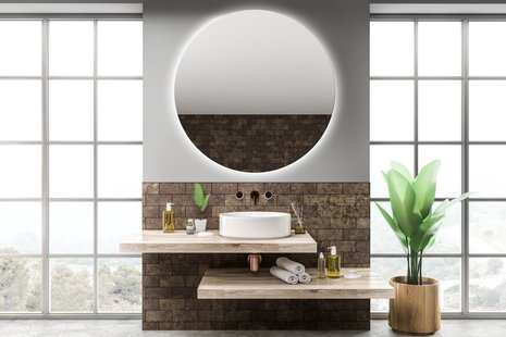 Spiegel Gliss Design Oko Rond LED Verlichting 90cm Incl. Verwarming