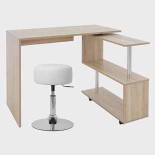 Draaibaar bureau Kyran met kruk |