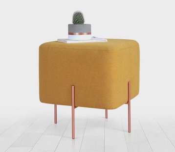 Poef Copper vierkant | Atelier Del Sofa