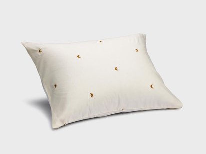 Yumeko Kussensloop katoen satijn warm white/ochre moon 50x60