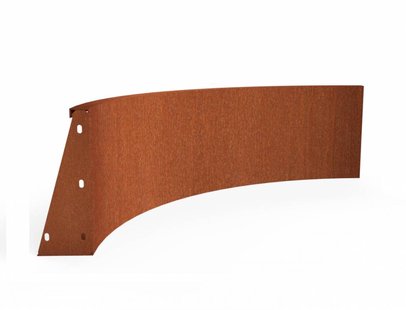 Keerwand cortenstaal binnenbocht 150x150x20cm.