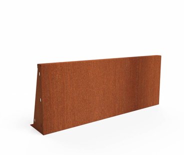 Keerwand cortenstaal recht 200x60cm.
