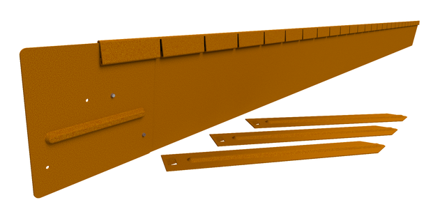 Straight Curve Flex Package 150 mm. kantopsluitingen cortenstaal