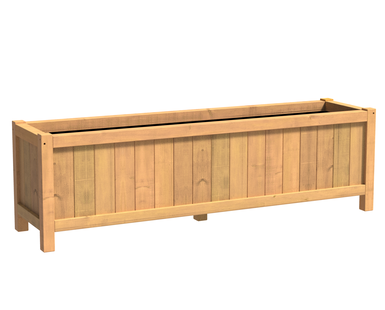 Hardhouten plantenbak Valencia 200x50x60cm.