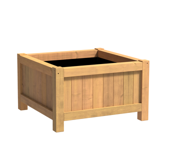 Hardhouten plantenbak Valencia 100x100x60cm. Hardhouten plantenbak Valencia 100x100x60cm.