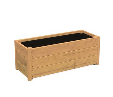 Hardhouten plantenbak CARREZ 100x40x44cm.
