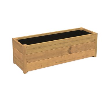 Hardhouten plantenbak CARREZ 120x40x44cm.