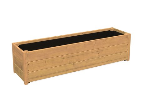 Hardhouten plantenbak CARREZ 150x40x44cm.