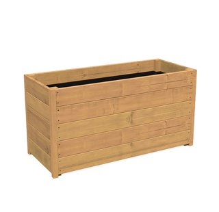 Hardhouten plantenbak CARREZ 120x50x57cm.