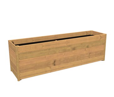Hardhouten plantenbak CARREZ 200x50x57cm.