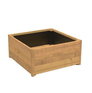 Hardhouten plantenbak CARREZ 80x80x44cm.
