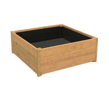 Hardhouten plantenbak CARREZ 100x100x44cm.