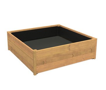 Hardhouten plantenbak CARREZ 120x120x44cm.