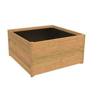 Hardhouten plantenbak CARREZ 120x120x57cm.