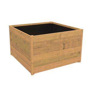 Hardhouten plantenbak CARREZ 120x120x71cm.