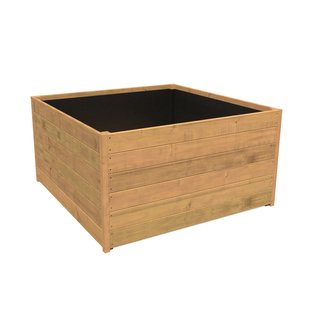 Hardhouten plantenbak CARREZ 140x140x71cm.