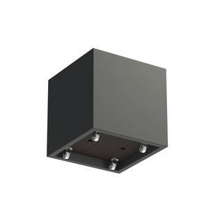 Polyester plantenbak CARREZ met wielen 80x80x80cm.