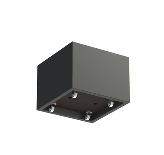 Polyester plantenbak CARREZ met wielen 80x80x60 cm