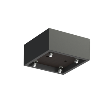 Polyester plantenbak CARREZ met wielen 80x80x40cm