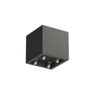 Polyester plantenbak CARREZ met wielen 60x60x60cm