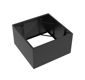 Aluminium plantenbak CARREZ zonder bodem 140x140x80cm.