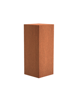 Cortenstaal sokkel 50x50x120cm.