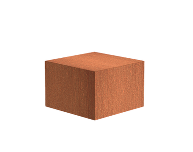 Cortenstaal sokkel 60x60x40cm.