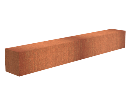 Cortenstaal sokkel 300x40x40cm.