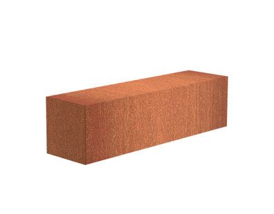 Cortenstaal sokkel 150x40x40cm.
