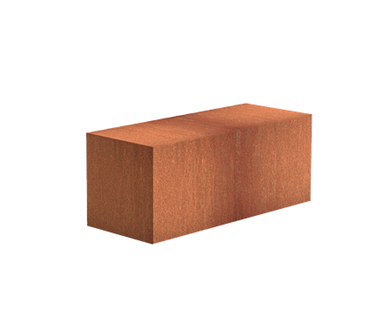 Cortenstaal sokkel 100x40x40cm.