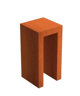 U-Sokkel Cortenstaal 50x50x100cm