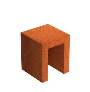 U-Sokkel Cortenstaal 50x50x60cm