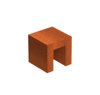 U-Sokkel Cortenstaal 40x40x40cm.
