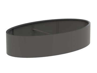 Aluminium plantenbak Ellipse 280x160x60cm.