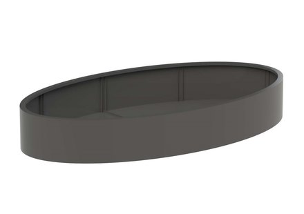 Aluminium plantenbak Ellipse 280x160x40cm.
