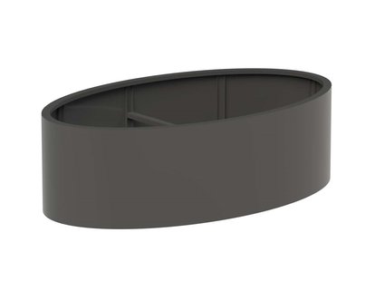 Aluminium plantenbak Ellipse 200x120x60cm.