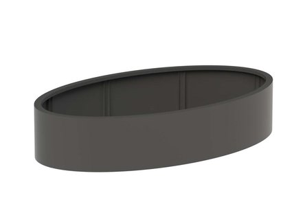 Aluminium plantenbak Ellipse 200x120x40cm.