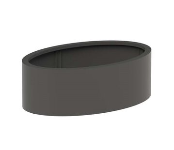 Aluminium plantenbak Ellipse 120x80x40cm.