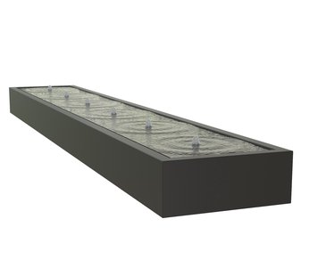 Watertafel Aluminium rechthoek 600x100x40cm.